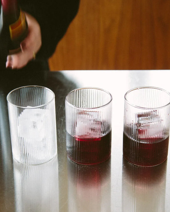 Fine Ribbed Glass Bundle | Set of 4-Dennis Did It