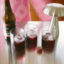 ribbed drinking glass - textured glassware - Dennis Did It