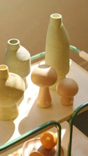 ceramic vase - earthy olive green glaze - Dennis Did It