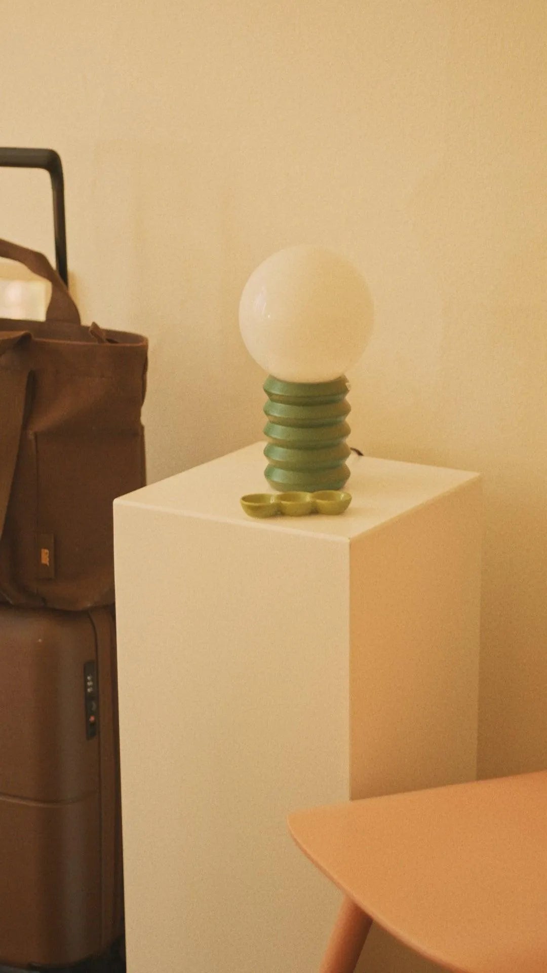 Ribbon Lamp | Forest Green - styled room
