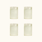ribbed drinking glass set of 4 - textured glassware - Dennis Did It