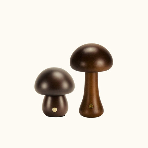 Mushie Lamp Duo | Small & Regular | Walnut