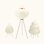 rice paper floor lamp trio bundle - three lamp set - Dennis Did It