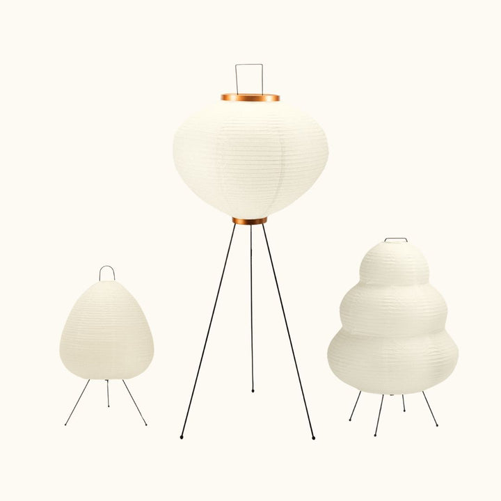 rice paper floor lamp trio bundle - three lamp set - Dennis Did It