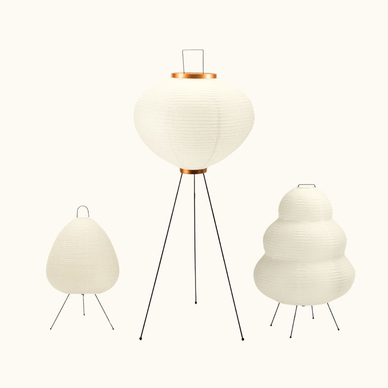 rice paper floor lamp trio bundle - three lamp set - Dennis Did It