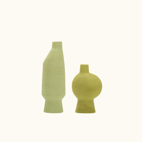 Grassy Vase Duo | Lime & Matcha