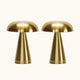 Brassy Gold Lamp Duo