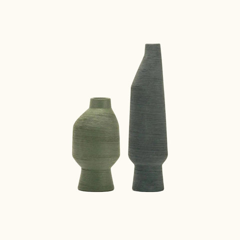 Greener Vase Duo | Olive & Greener