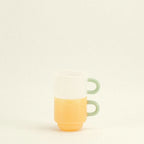 Perfect Cups in butter and white, stacked - Dennis Did It