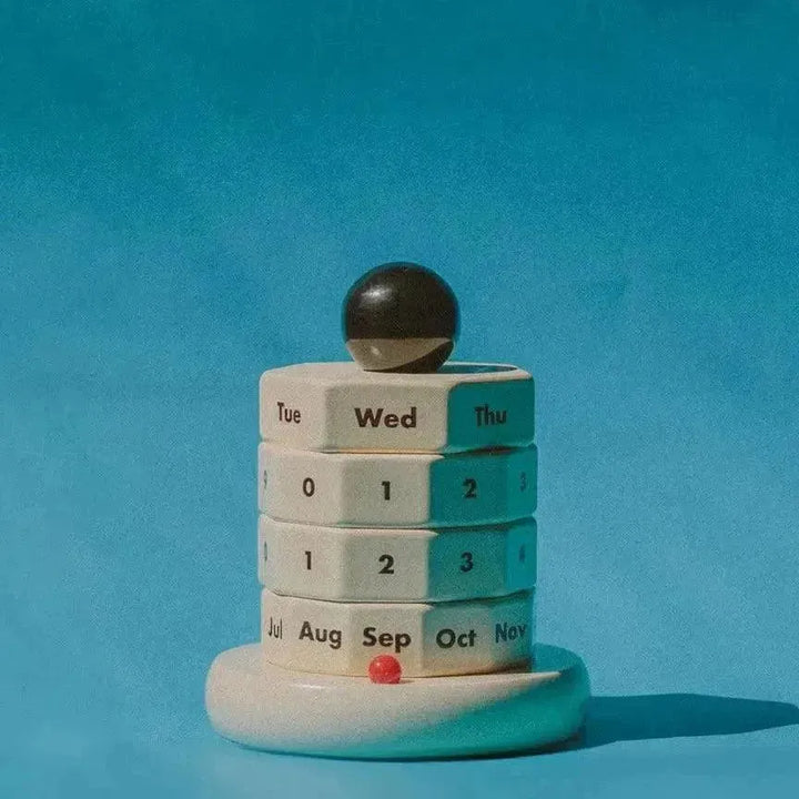 tactile interactive desktop calendar - considered home object - Dennis Did It