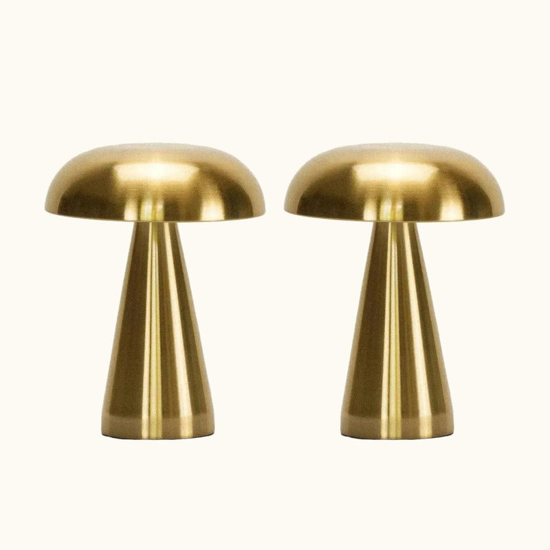 Brassy Gold Lamp Duo