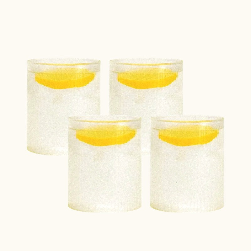 Fine Ribbed Glass Bundle | Set of 4